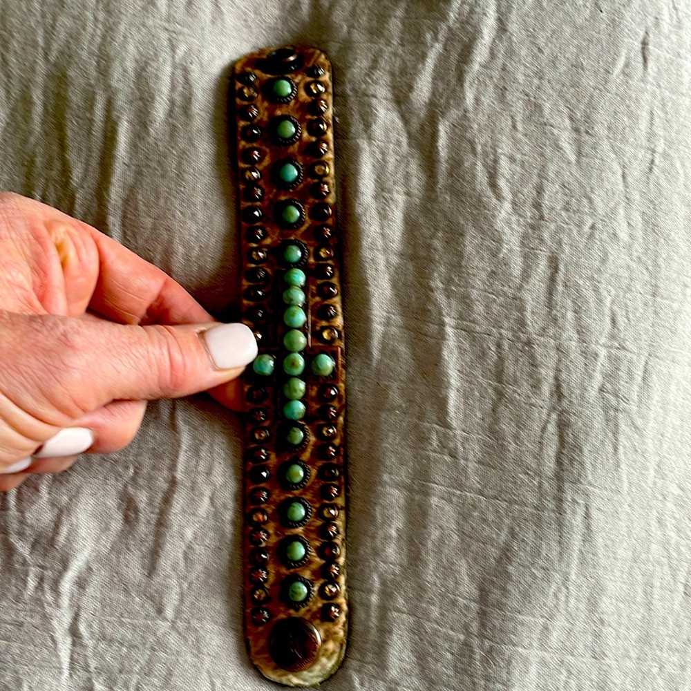 Rowdy Cowgirl leather cuff